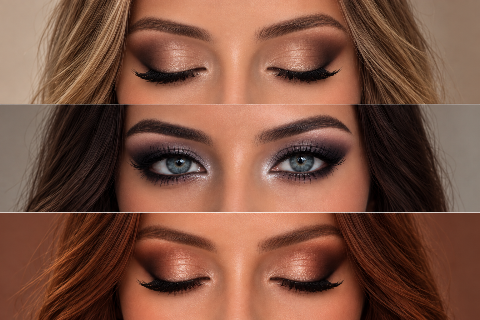 Three signature eye looks by Sarah Studio